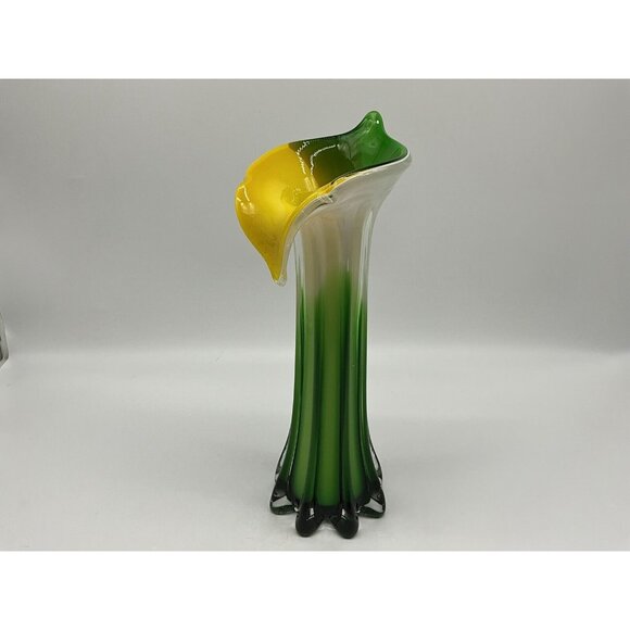 Jack In The Pulpit Calla Lily Vase 11.5 Inches Tall By Pier 1 Imports Vintage - Picture 14 of 16